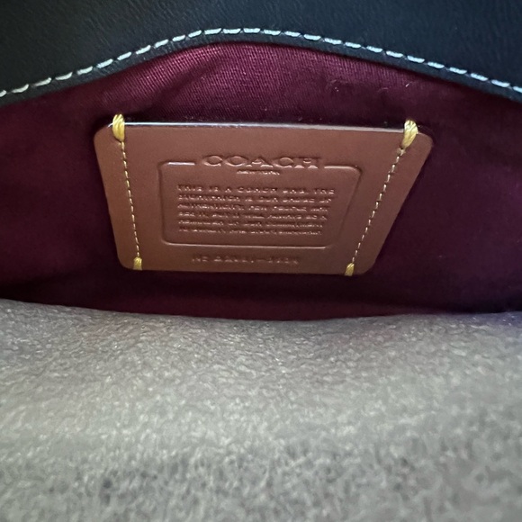 Coach Blue Shoulder Bag with Signature Design - Picture 13 of 14